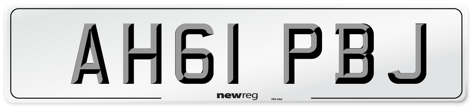 AH61 PBJ Number Plate from New Reg